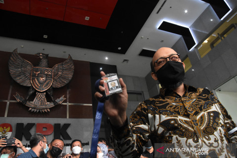 Suasana pelepasan 57 pegawai KPK