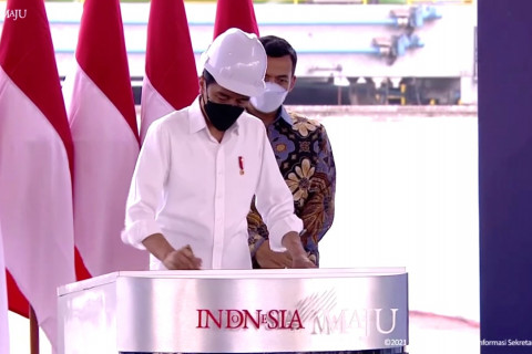 Presiden Jokowi resmikan pabrik baja Krakatau Steel