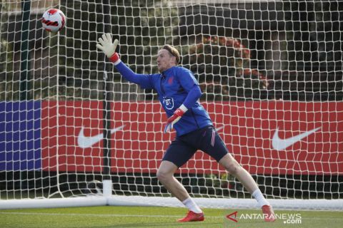 Latihan timnas Inggris jelang laga kualifikasi UEFA melawan Hungaria