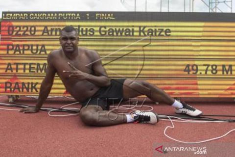 Arnoldus Juara Lempar Cakram Putra PON Papua