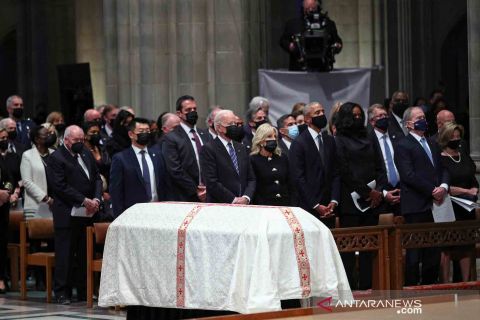 Upacara persemayaman mantan Menteri Luar Negeri AS Colin Powell