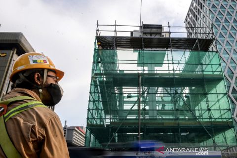 Ada pengerjaan MRT, Tugu Jam Thamrin direlokasi