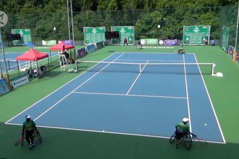 DIY tambah dua emas tenis lapangan kursi roda Peparnas