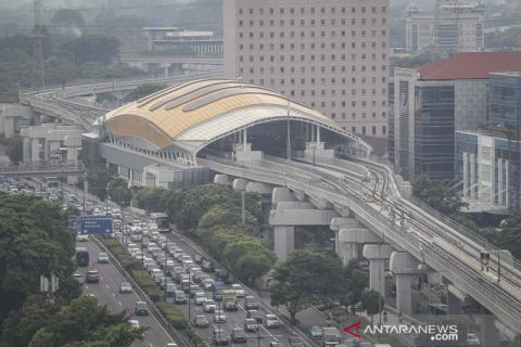 Progres pembangunan LRT di Jakarta