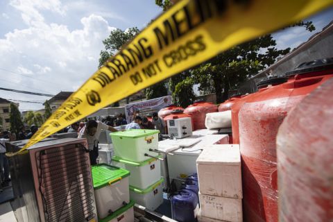 Rilis Penggerbekan Penampungan Benih Lobster di Banyuasin