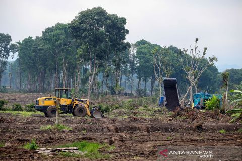 Lahan hunian sementara pengungsi erupsi Gunung Semeru