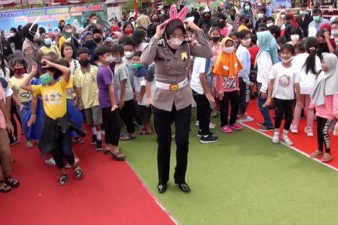 Polda Kalteng gelar vaksinasi anak serentak 5 kabupaten/kota