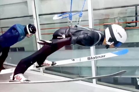 Terowongan angin bantu atlet ski China berlatih untuk Olimpiade