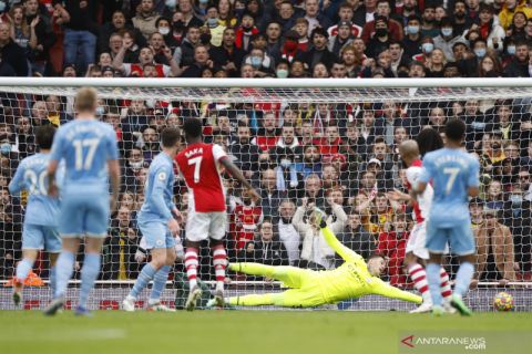Liga Inggris: Babak pertama usai Arsenal unggul atas Manchester City 1-0