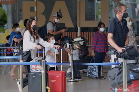 Arus balik liburan tahun baru di Bali