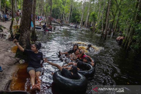Objek wisata pemandian air hitam gambut di Palangkaraya