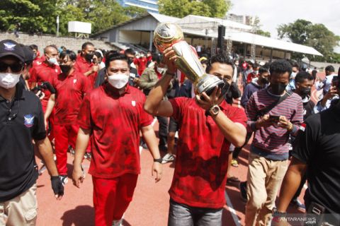 Perayaan gelar juara Liga 2 Persis Solo