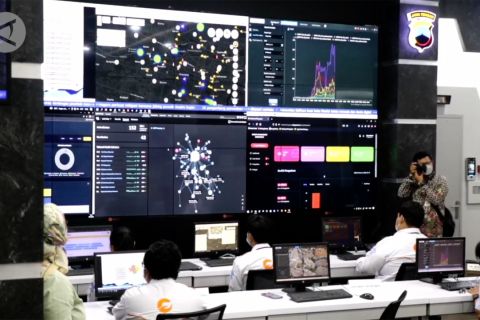 Kakorlantas Polri dan Gibran pantau Smart City Solo