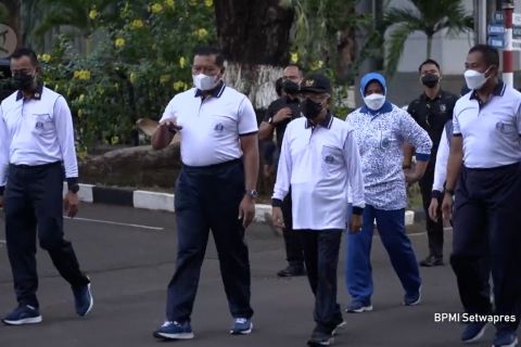 Bincang hangat wapres dengan KSAL di Komplek Seskoal
