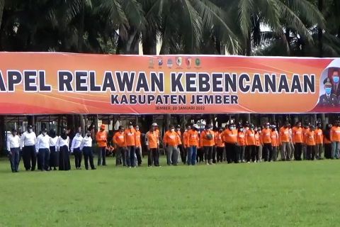 Waspadai potensi bencana, Pemkab Jember gelar apel relawan