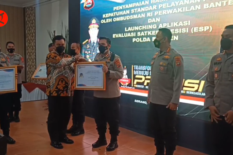 Empat Polres di Banten masuk zona hijau patuh pelayanan publik