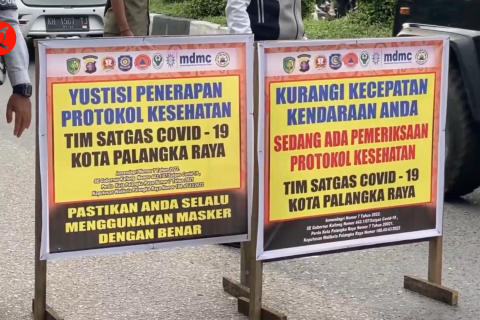 Satgas COVID-19 Palangka Raya gelar operasi yustisi prokes pengendara