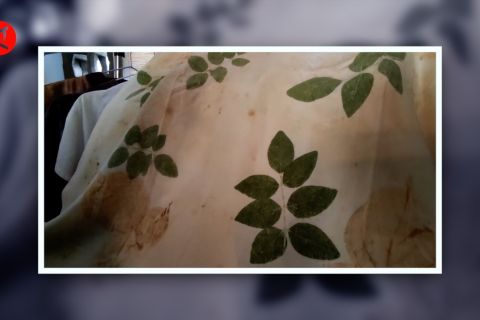 Melatih kemandirian ekonomi dengan membuat kain ecoprint