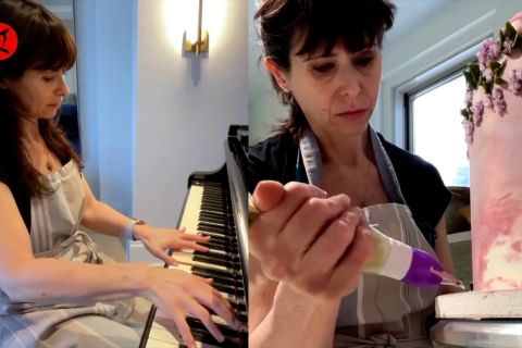 Pianis NY mencipta kue karangan bunga yang hidup