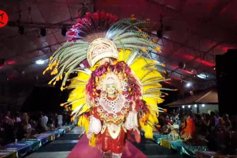 Menyaksikan pesta kostum di Rio de Janeiro