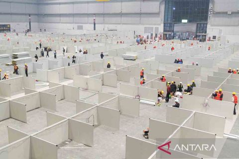 Rumah sakit sementara untuk penanganan COVID-19 di Shanghai