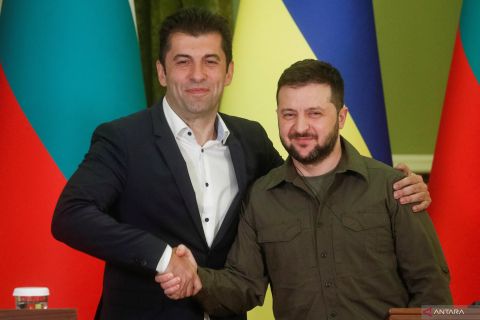 Konferensi pers Presiden Ukraina dan Perdana Menteri Bulgaria di Kyiv
