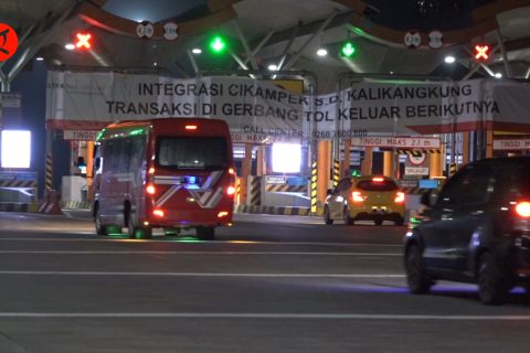 Arus Mudik - H-7, lalin di GT Palimanan terpantau lancar