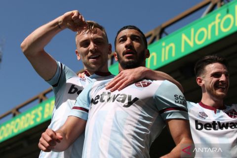 Liga Inggris : West Ham bantai Norwich City 4-0