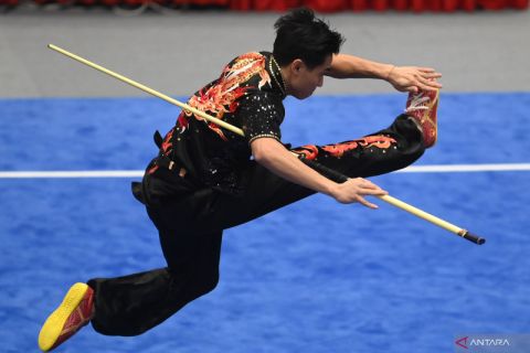 Atlet wushu putra Seraf Naro kembali sumbang emas SEA Games