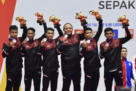 Sepak takraw quadran putra raih medali perak