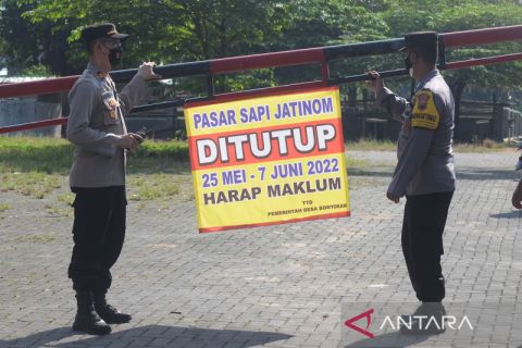 Pasar hewan di Klaten ditutup sementara