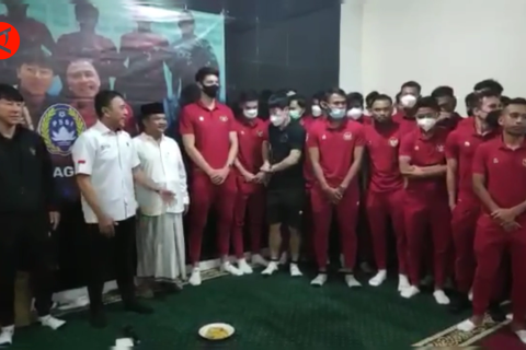 Jelang lawan Bangladesh, Timnas kunjungi pesantren di Bandung