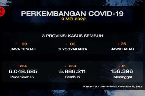 Kasus positif COVID-19 harian capai 254 kasus