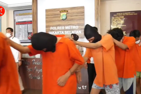 Satreskrim Polres Metro Jaksel bekuk sembilan pelaku begal
