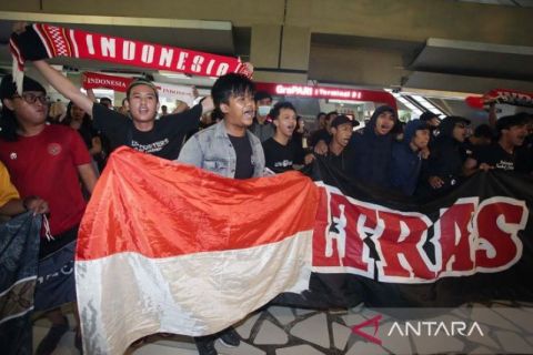 Suporter sambut Timnas Indonesia lolos Piala Asia 2023