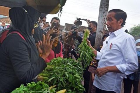 Presiden Kunjungi Pasar Tradisional Di Serang