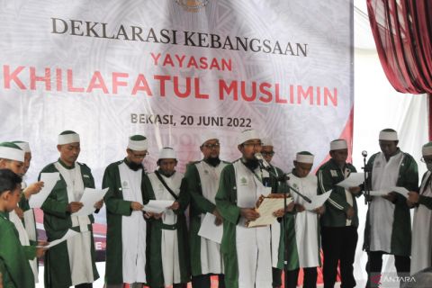 Deklarsi kebangsaan anggota Khilafatul Muslimiin di Bekasi