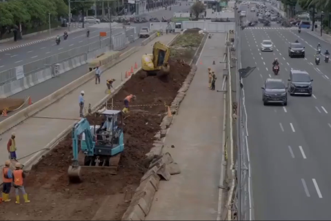 Proyek Stasiun Thamrin- Monas capai 40,25% penyelesaian