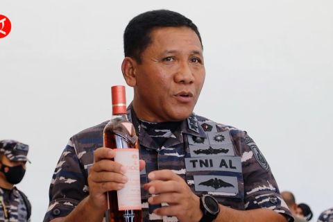 Lantamal Pontianak gagalkan penyelundupan miras senilai Rp 8,8 miliar