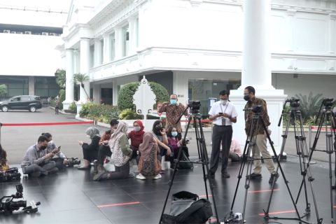 Suasana Istana Merdeka jelang perombakan Kabinet Indonesia Maju