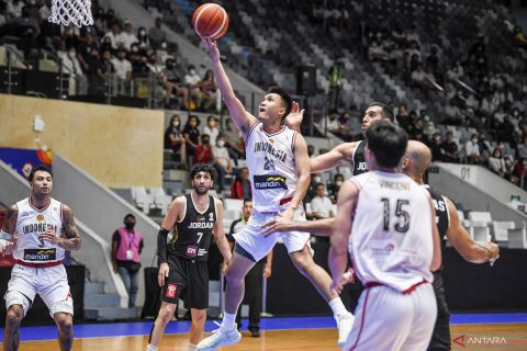 Timnas Basket Indonesia lawan Yordania