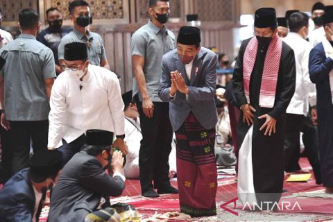 Presiden Shalat Idul Adha di Masjid Istiqlal
