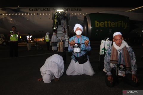 Kedatangan jamaah haji di tanah air