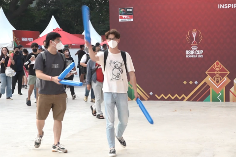 Dukungan penonton untuk Indonesia melawan China di FIBA Asia Cup 2022