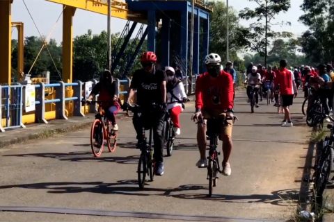 Pemkab Majalengka promosi wisata Bendung Rentang lewat sepeda santai
