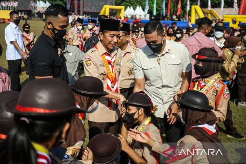 Presiden Jokowi kunjungi Jambore Nasional Gerakan Pramuka