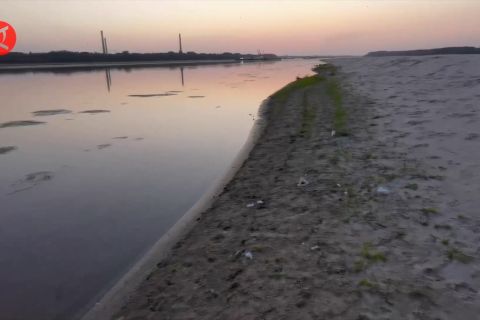 Aliran air di Sungai Danube berkurang dramatis