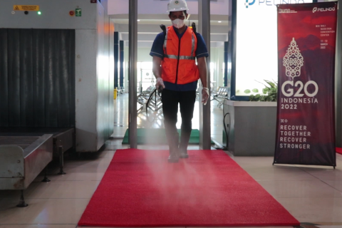 Cegah penyebaran PMK di Pelabuhan Trisakti dengan karpet disinfektan