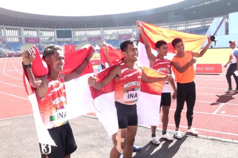 Para atletik Indonesia kembali sumbang emas estafet 4x100 meter T11-13