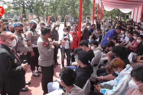 Polda Sumut pulangkan 210 calon pekerja migran ilegal tujuan Kamboja